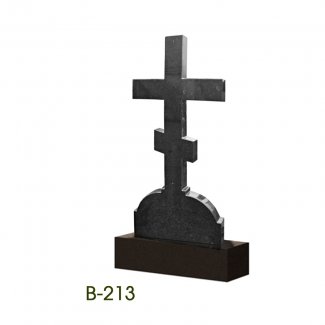 Памятник гранитный «Вертикальный с крестом». Модель «В-213».