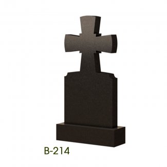 Памятник гранитный «Вертикальный с крестом». Модель «В-214».