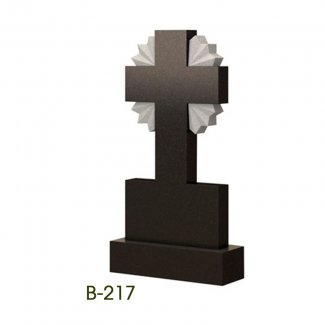 Памятник гранитный «Вертикальный с крестом». Модель «В-217».